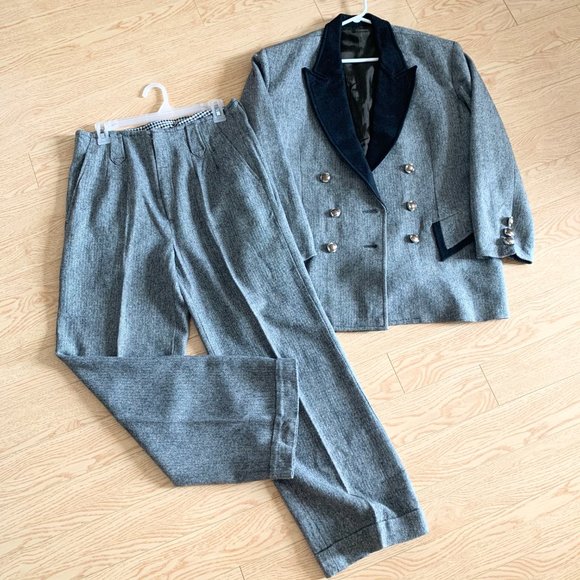 Herringbone Vintage Wide Leg Pants Trouser Size 29 - Picture 8 of 9